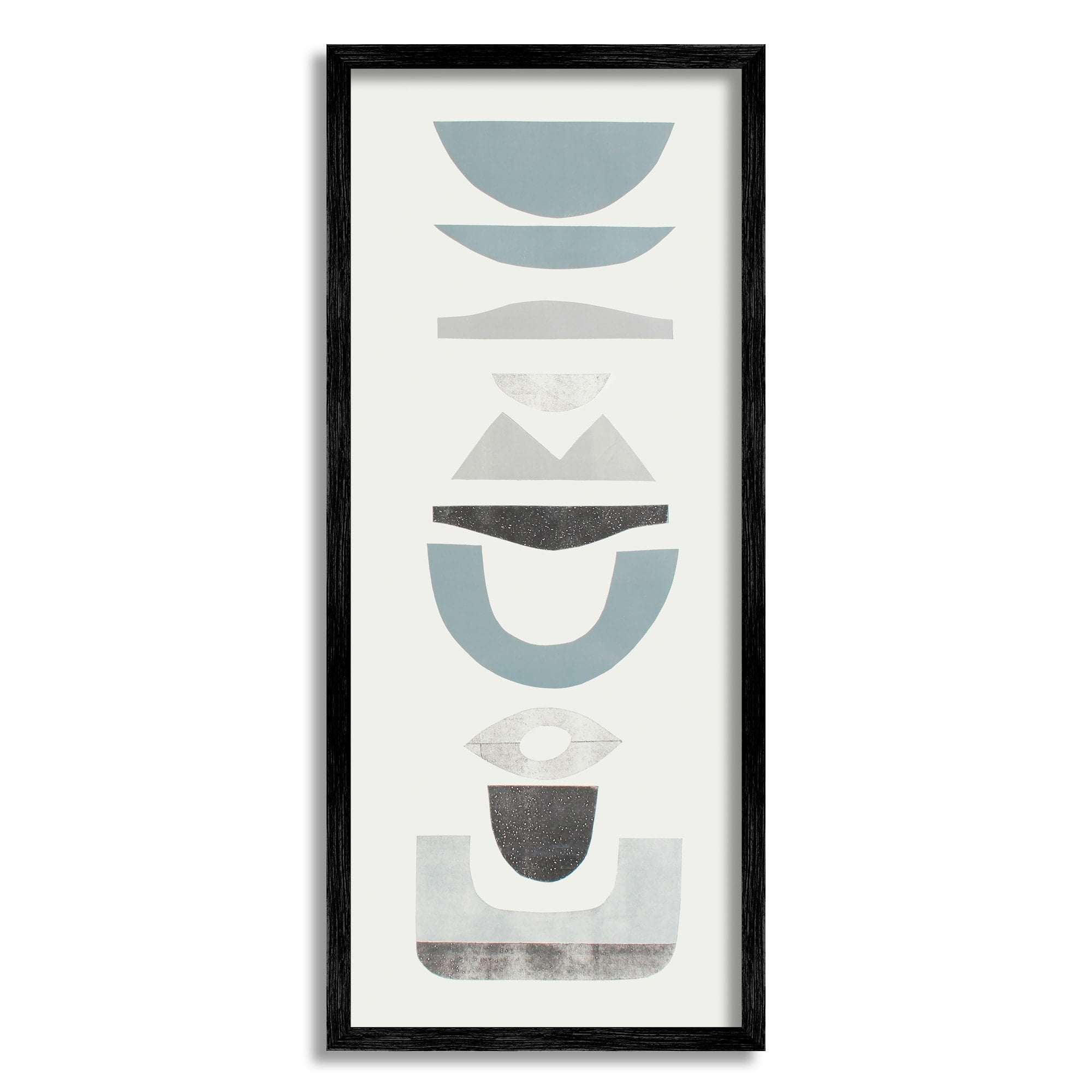 Stupell Industries Coastal Tone Totem Shapes Geometric Symbol Pattern, 10 x 24, Design by Rob Delamater