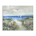 thumbnail image 1 of Stupell Industries Coastal Tranquil Beachside Flower Meadow Ocean Sailboats Scene Canvas Art, 30 x 24, by Nan, 1 of 6