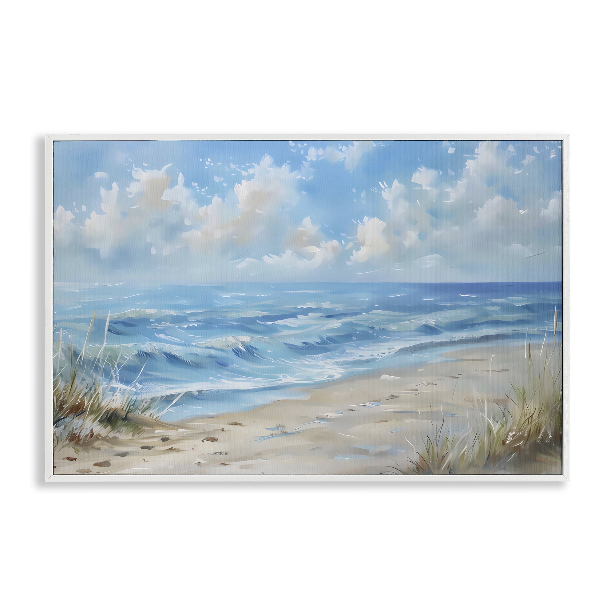 Stupell Industries Coastal Tranquility Horizon White Framed Giclee Art, design by Creative Studio