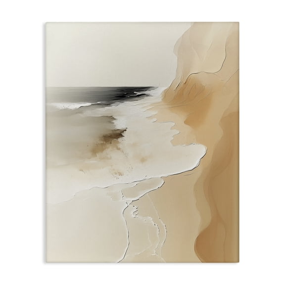 Stupell Industries Coastal Vibe Abstraction Abstract Painting Wrapped Canvas Canvas Art Print Wall Art, 36 x 48