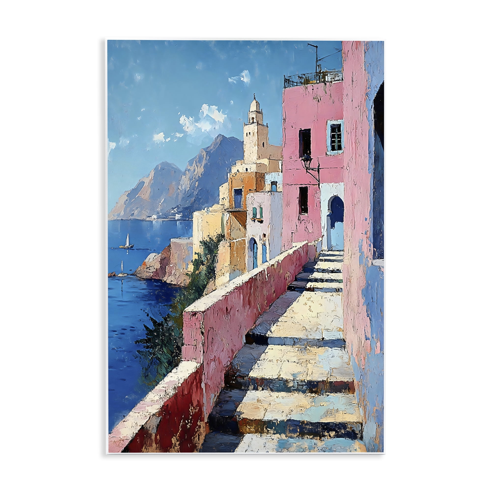 Stupell Industries Coastal Village's Sunlit Pathway Wall Plaque Art, design by Creative Studio