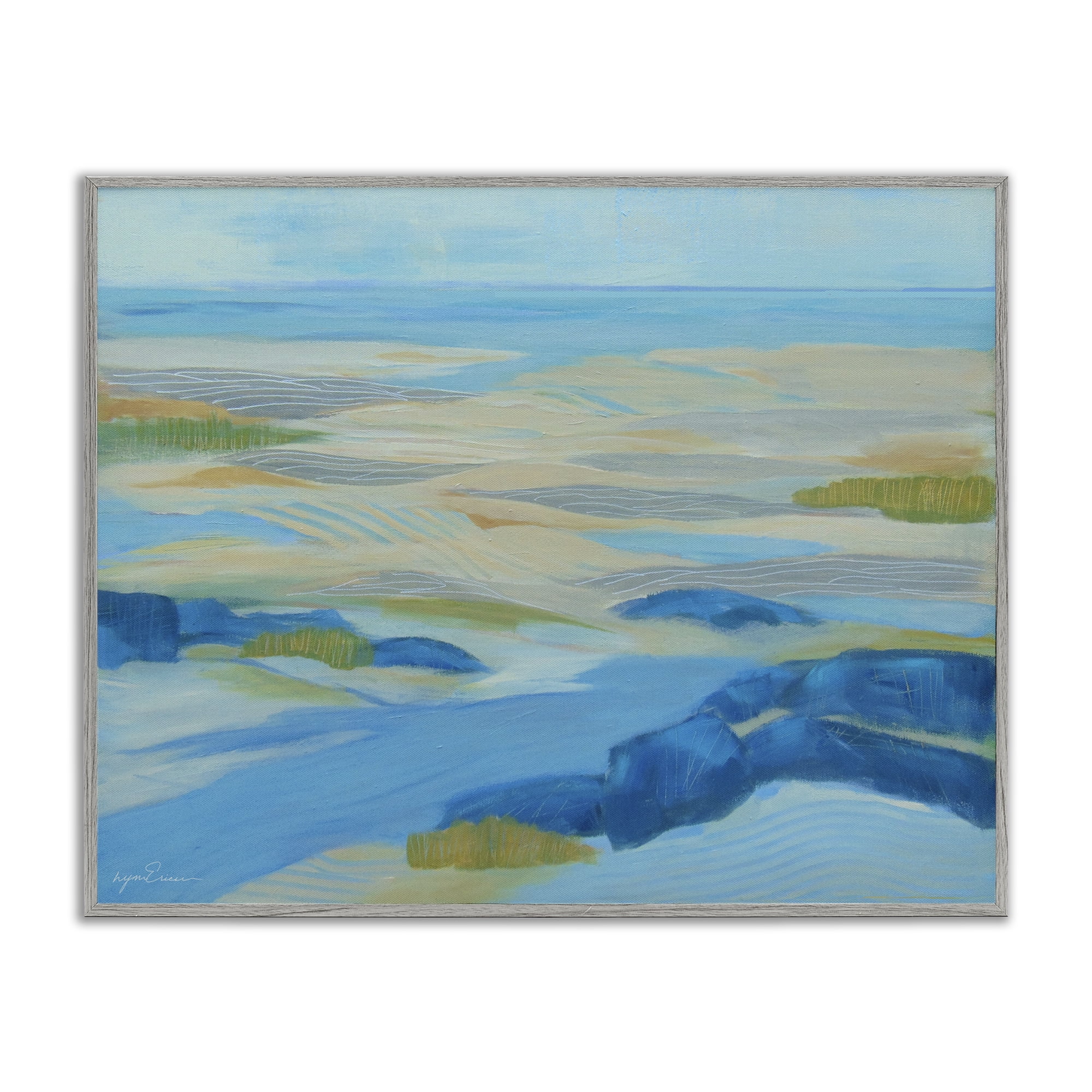 Stupell Industries Coastal Walk Among Dunes Gray Framed Giclee Art, design by Lynn Ericson Fine Art