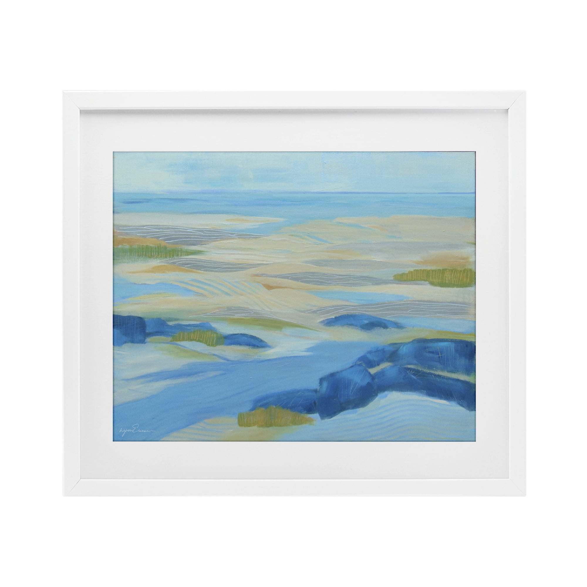 Stupell Industries Coastal Walk Among Dunes White Framed Print Under Glass, design by Lynn Ericson Fine Art