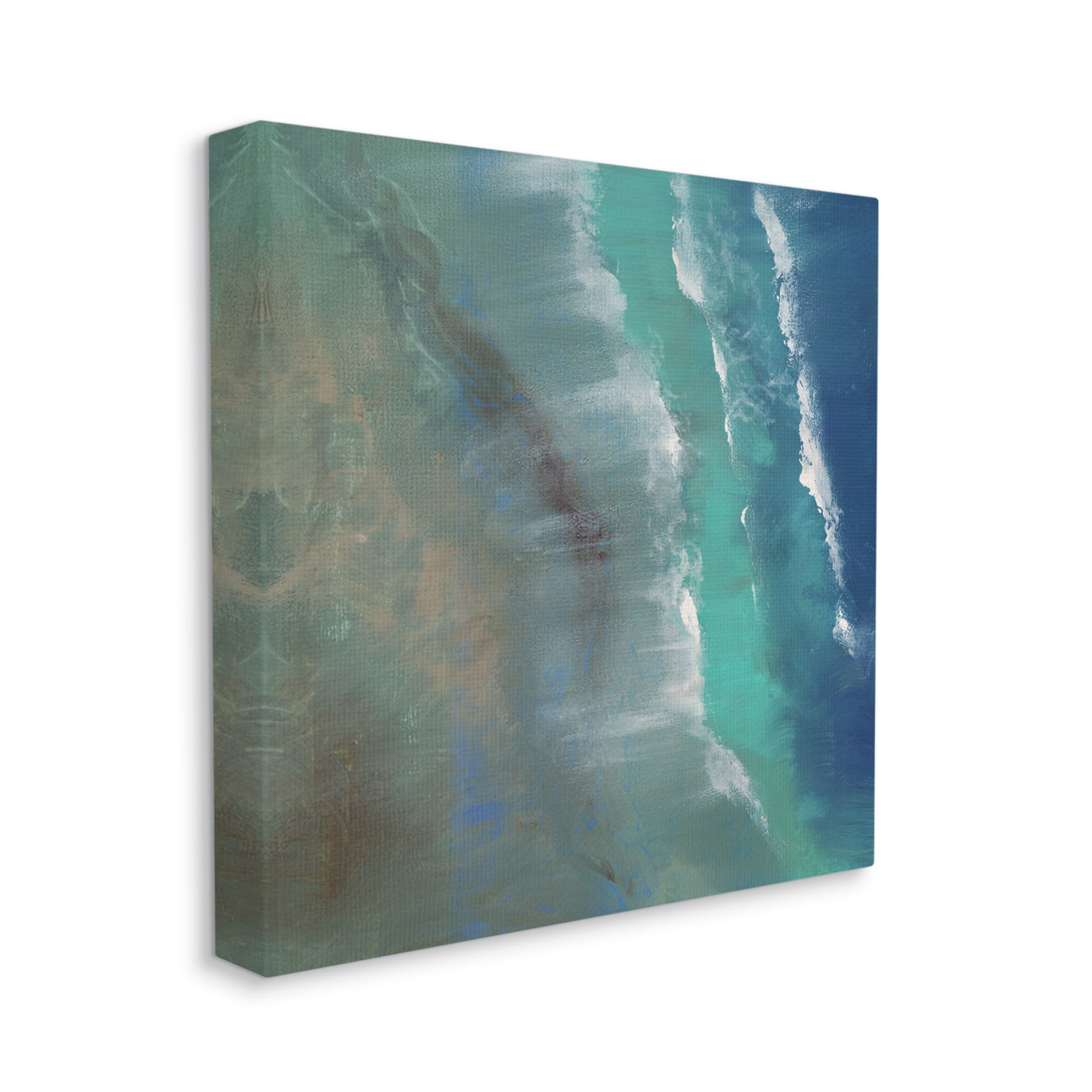 Stupell Industries Coastal Waves From Above Seaside Abstraction Canvas Wall Art, 30 x 30, Design by Sheila Finch