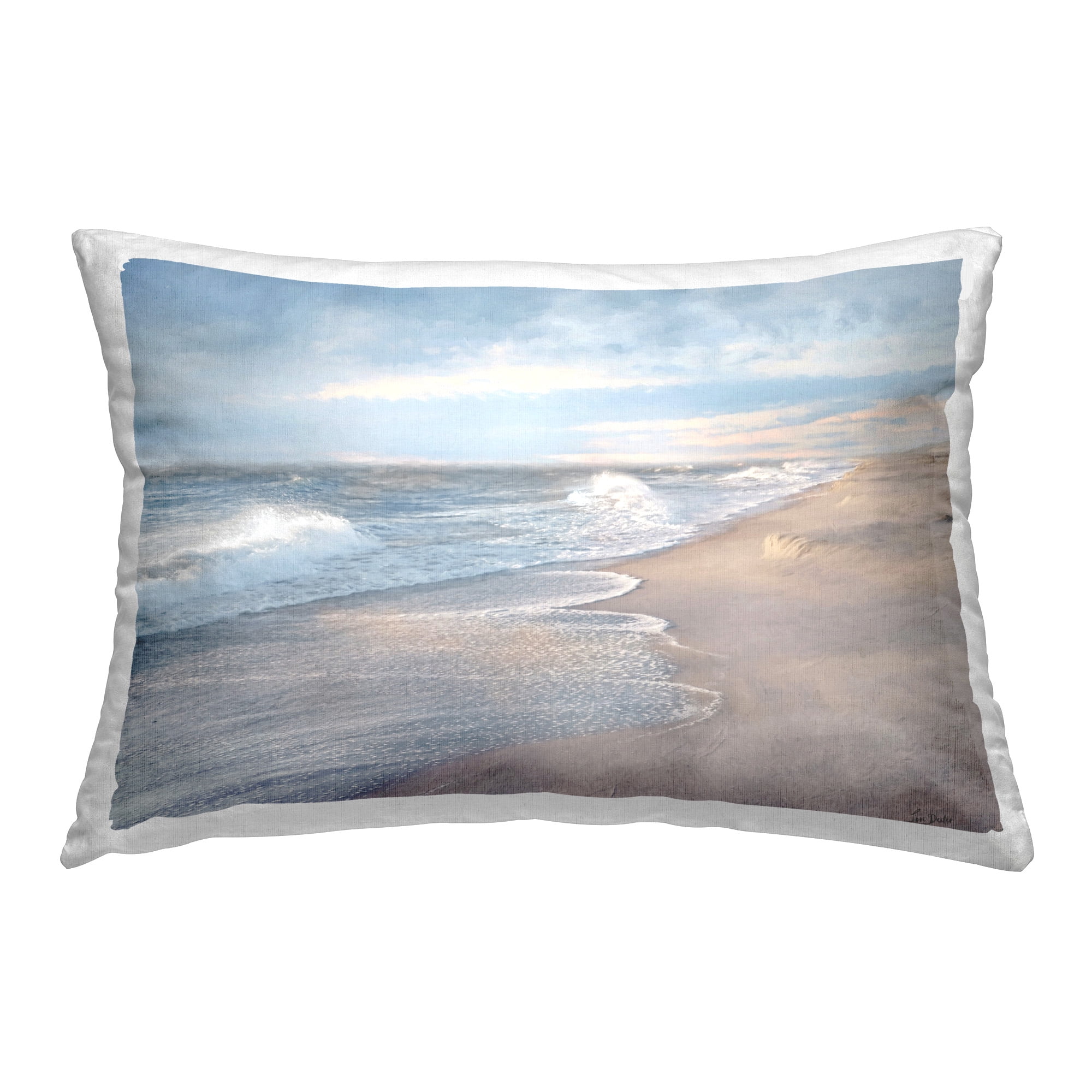 Stupell Industries Coastal Waves Scenery Decorative Printed Throw Pillow Design by Lori Deiter