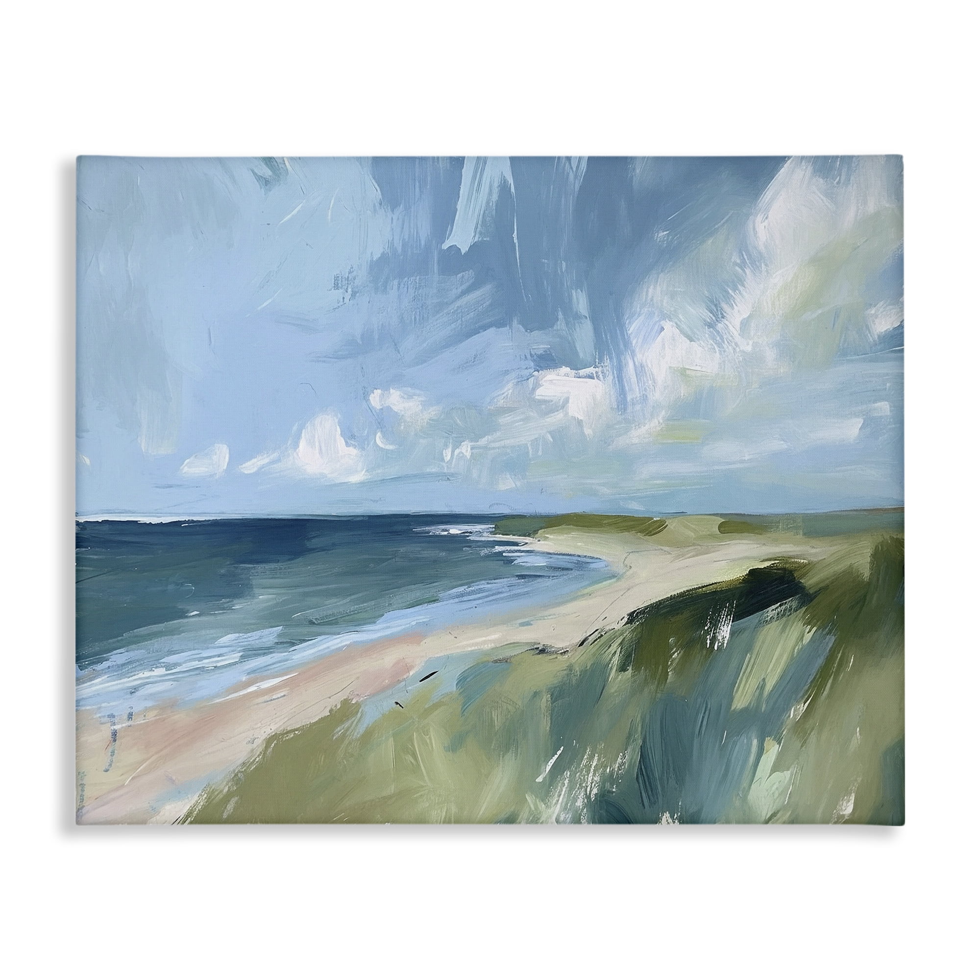 Stupell Industries Coastal Wilderness Landscape Coastal Painting Gallery Wrapped Canvas Art Print Wall Art, 40 x 30