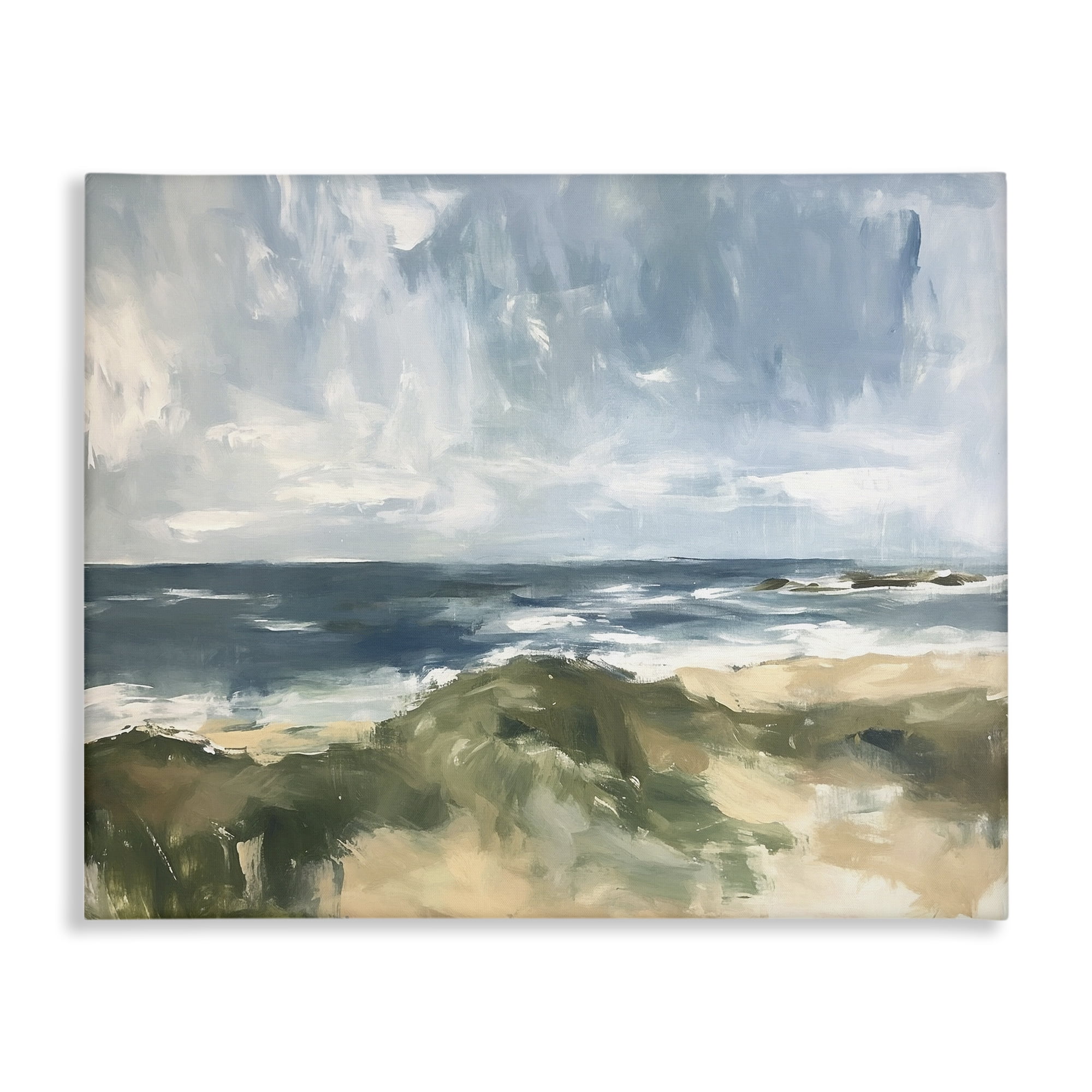 Stupell Industries Coastal Wilderness Scenery Coastal Painting Gallery Wrapped Canvas Art Print Wall Art, 30 x 24