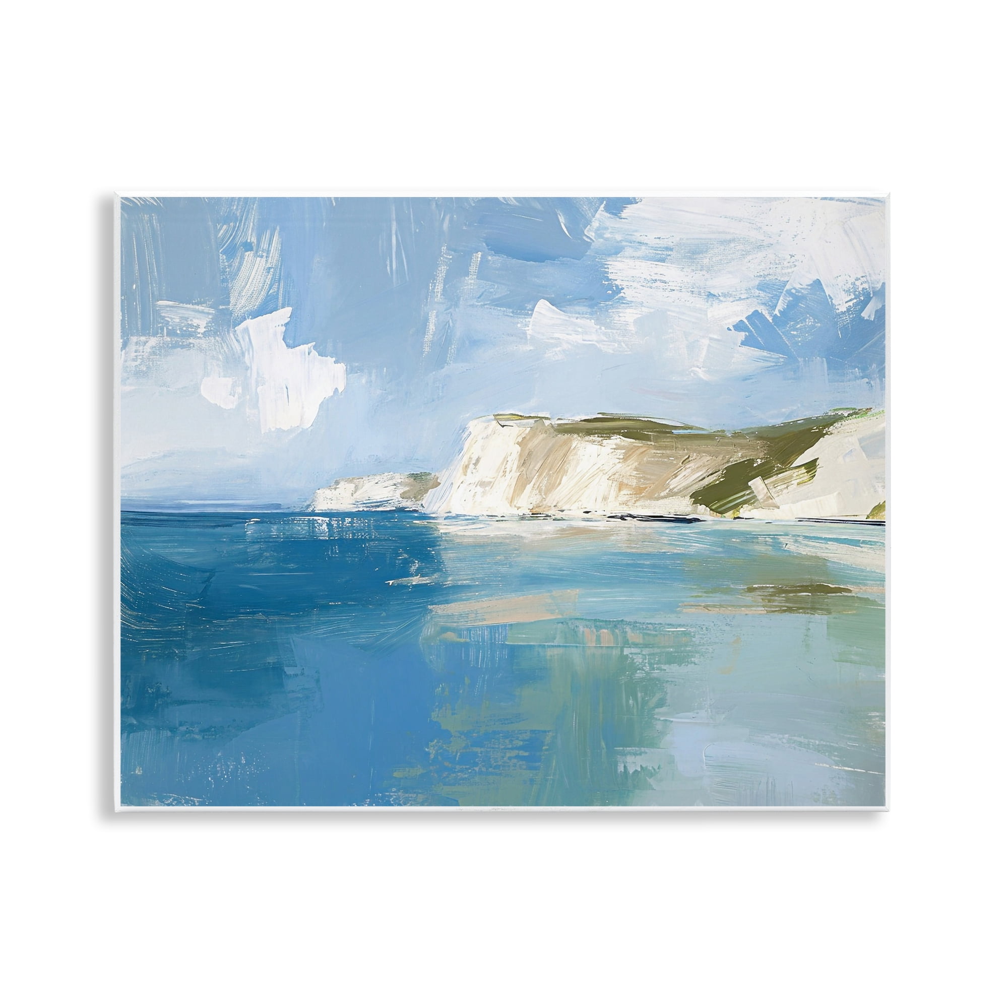 Stupell Industries Coastal Wilderness Shore Coastal Painting Unframed Art Print Wall Art, 14 x 11