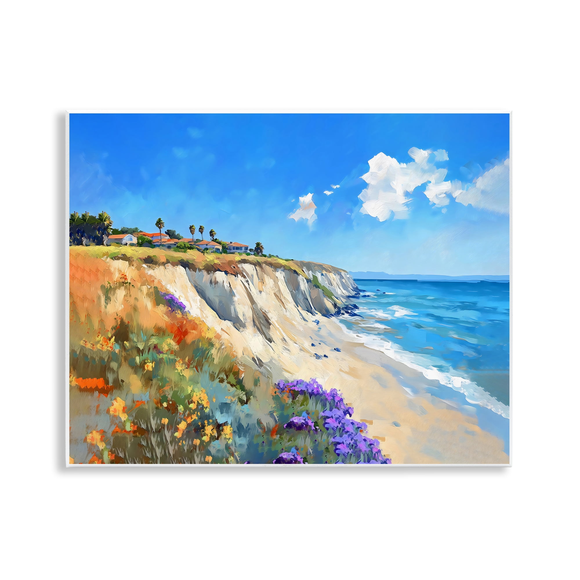 Stupell Industries Coastal Wildflower Field Wall Plaque Art, design by The Prints Vibe
