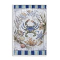 thumbnail image 1 of Stupell Industries Coastal Wreath & Crab Nautical & Beach Painting White Framed Art Print Wall Art, 16 x 24, 1 of 2