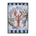 thumbnail image 1 of Stupell Industries Rustic Lodge Coastal Wreath & Lobster Black Framed Giclee Art, 20 x 30, by Geoff Allen, 1 of 7