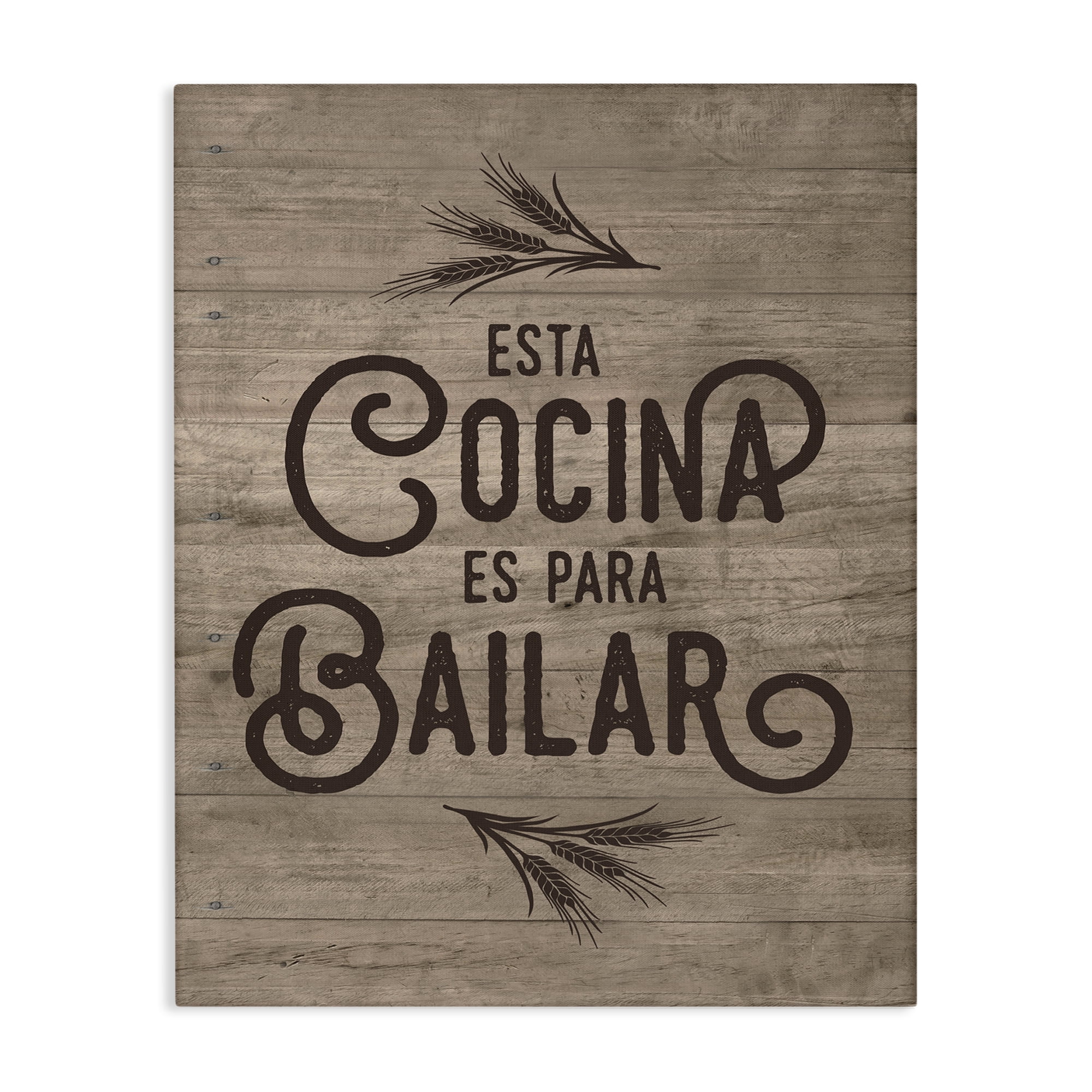Stupell Industries Cocina Para Bailar Inspirational Quotes & Sayings Painting Wrapped Canvas Art Print Wall Art, 36 x 48