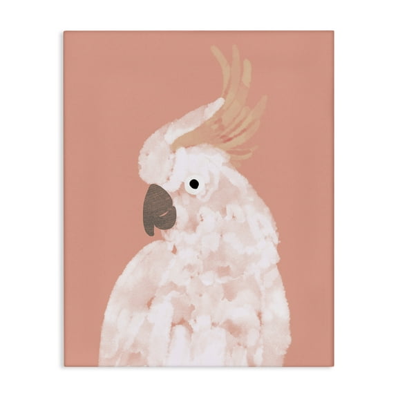 Stupell Industries Cockatiel on Pink Animals & Insects Painting Gallery Wrapped Canvas Art Print Wall Art, 16 x 20