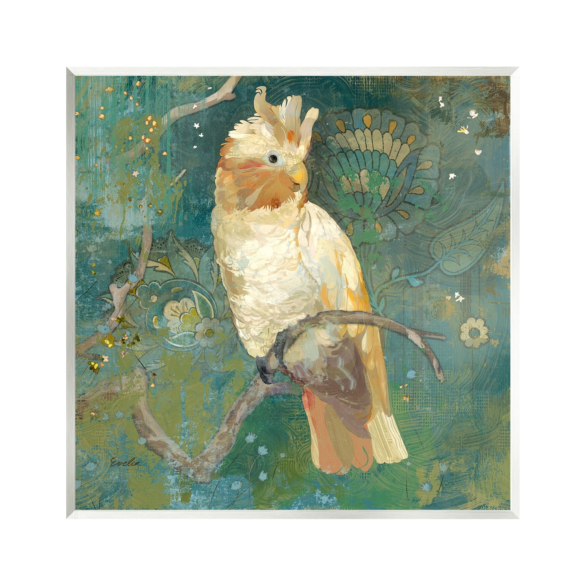 Cockatoo Boho Pattern 12" x 12" MDF Wood Wall Plaque