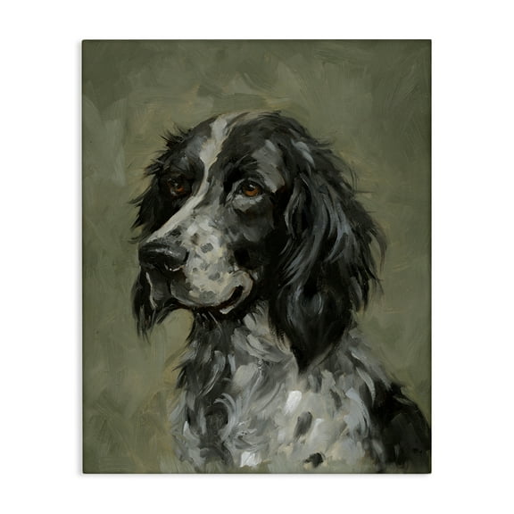 Stupell Industries Cocker Spaniel Portrait Animals & Insects Painting Gallery Wrapped Canvas Art Print Wall Art, 16 x 20