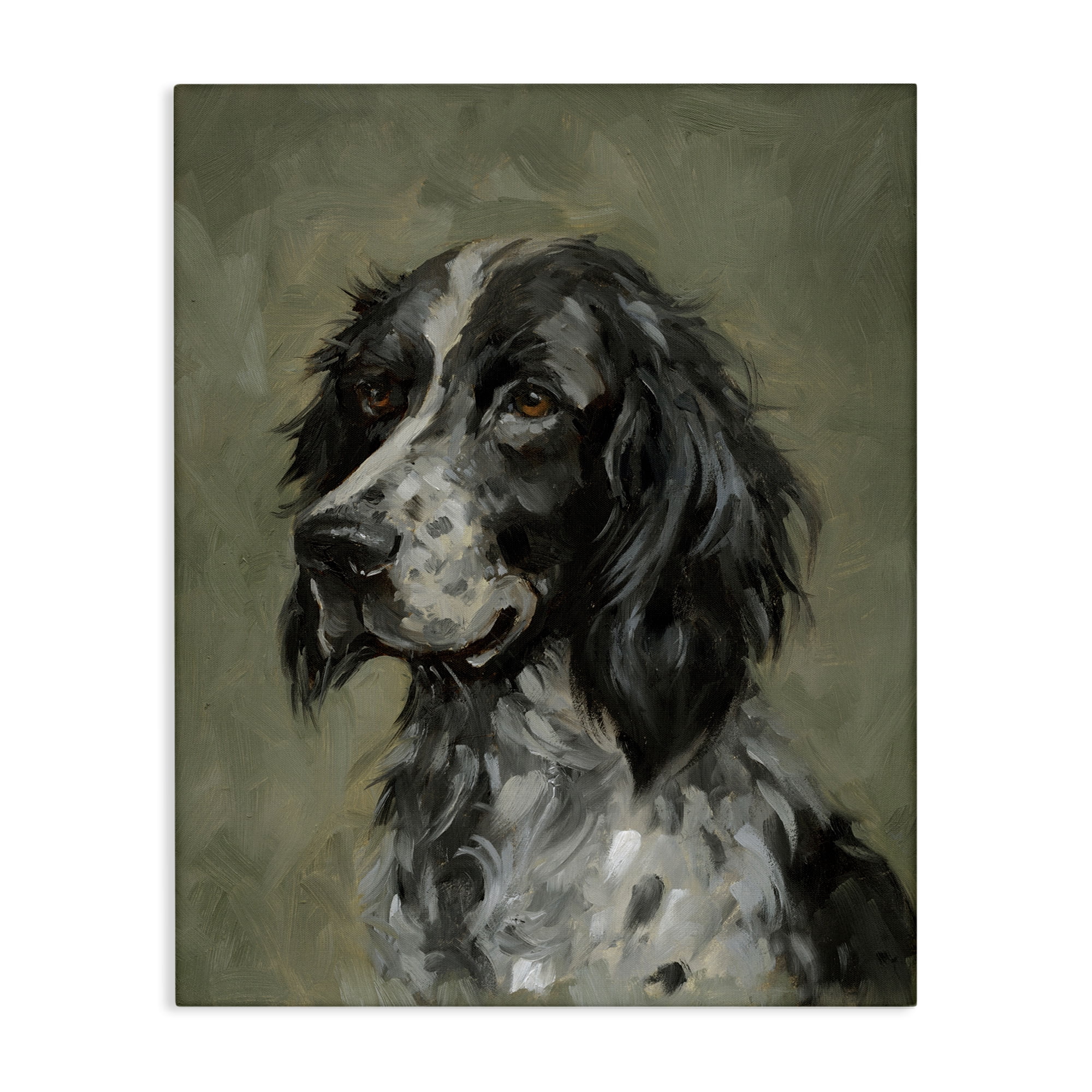 Stupell Industries Cocker Spaniel Portrait Animals & Insects Painting Gallery Wrapped Canvas Art Print Wall Art, 36 x 48