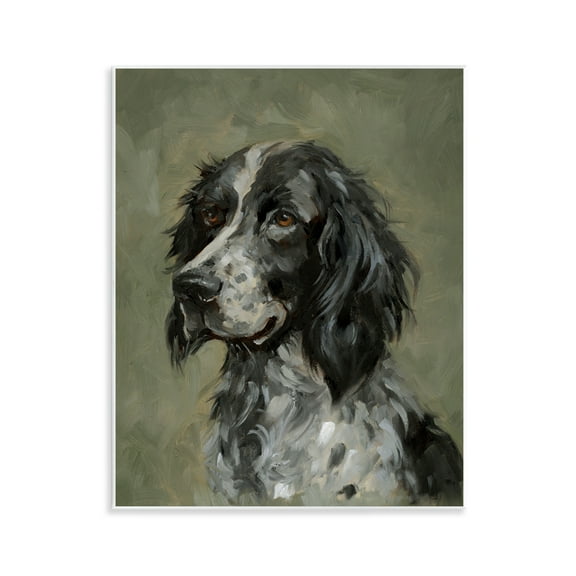 Stupell Industries Cocker Spaniel Portrait Animals & Insects Painting Unframed Art Print Wall Art, 11 x 14