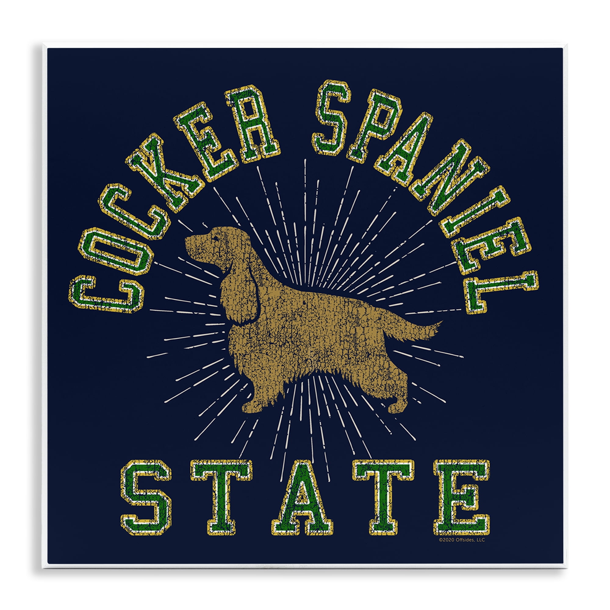 Stupell Industries Cocker Spaniel State Novelty & Humor Painting Unframed Art Print Wall Art, 12 x 12