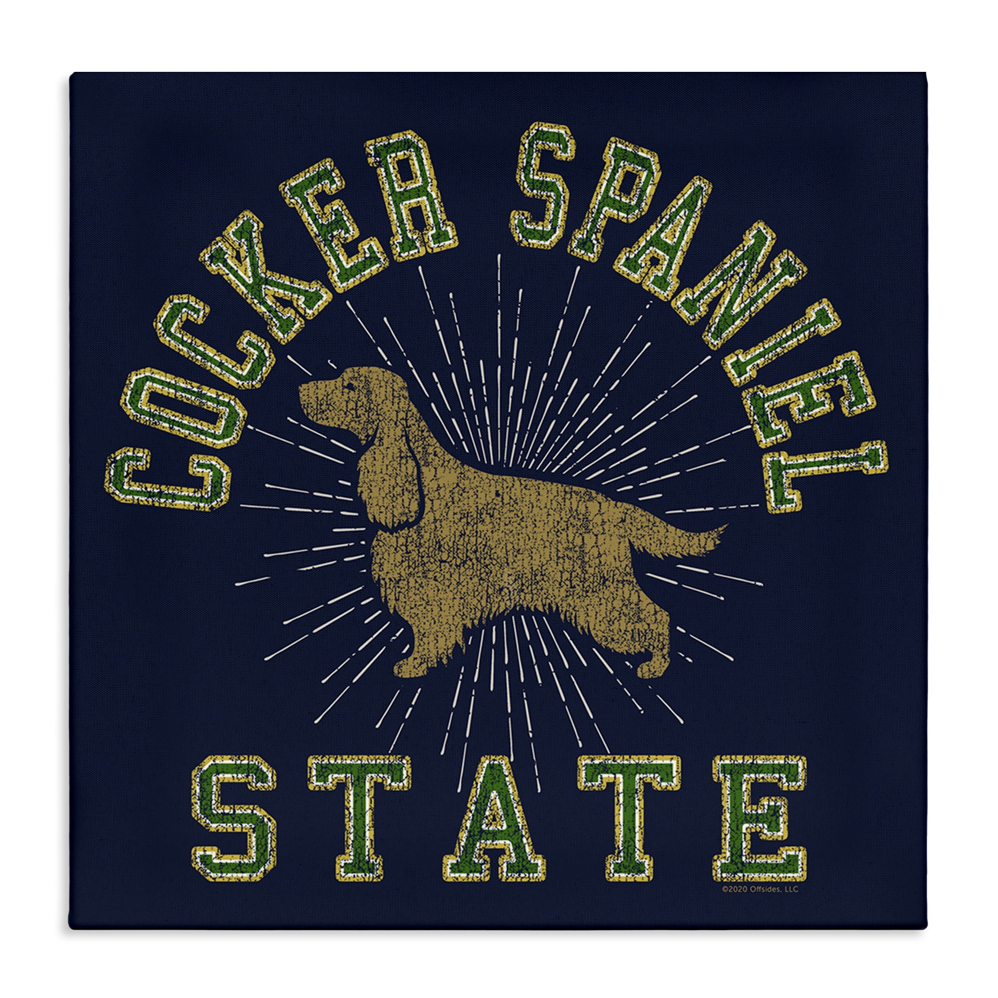 Stupell Industries Cocker Spaniel State Novelty & Humor Painting Wrapped Canvas Art Print Wall Art, 30 x 30