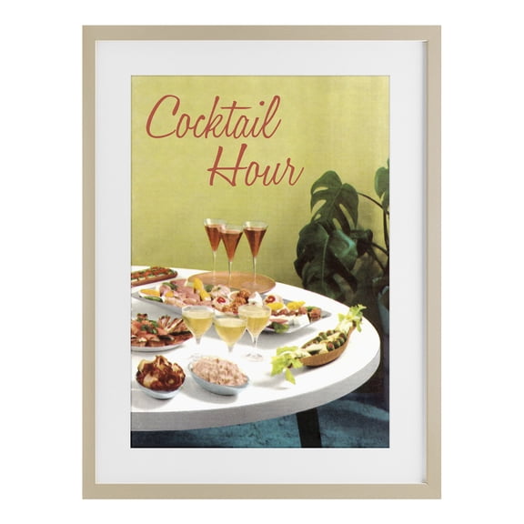 Stupell Industries Cocktail Hour Table Spread Birch Framed Print Under Glass, design by Tim Wright
