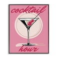 thumbnail image 1 of Stupell Industries Cocktail Hour on Pink Food & Beverage Painting Black Framed Art Print Wall Art, 11 x 14, 1 of 2