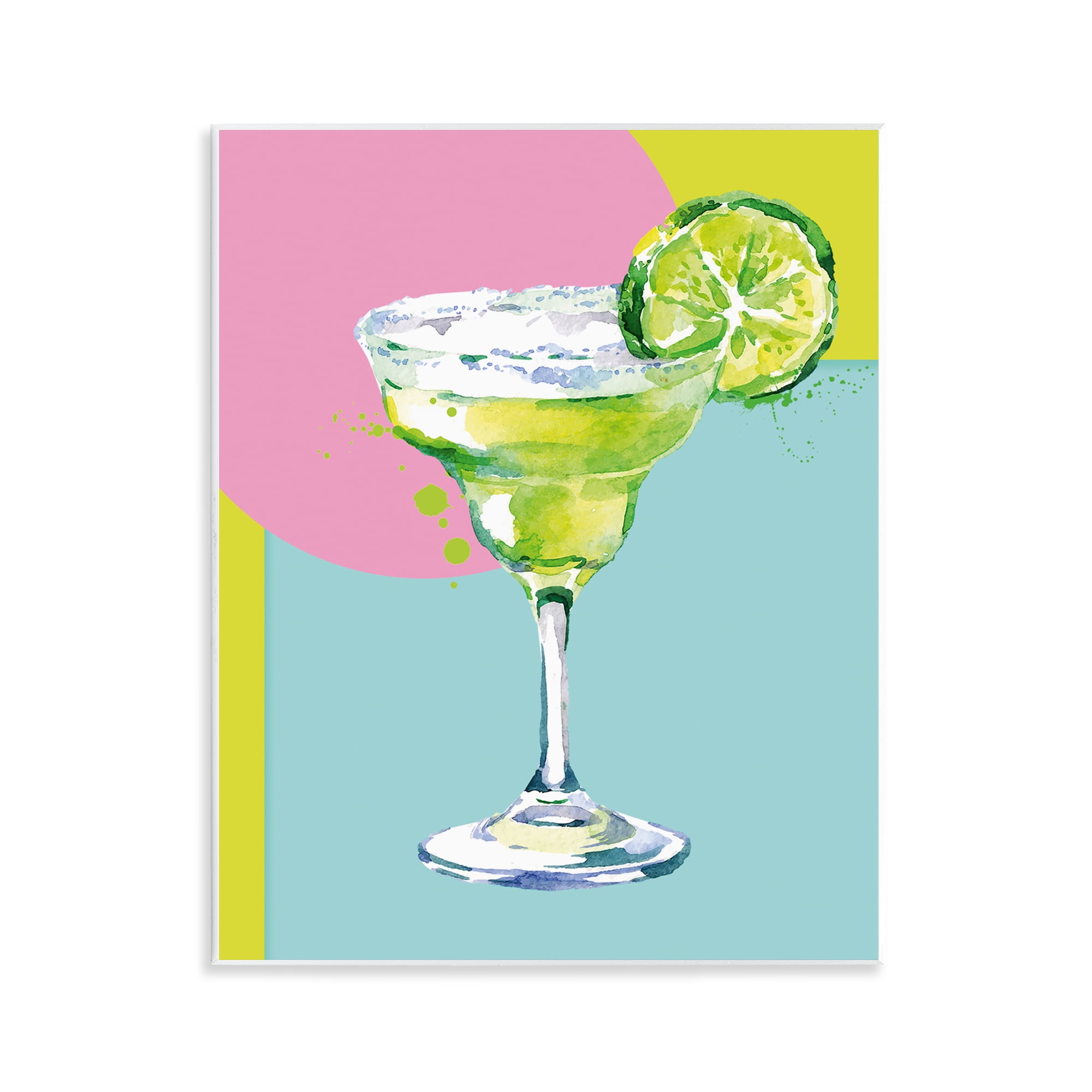 Stupell Industries Cocktail with Lime Slice Food & Beverage Painting Unframed Art Print Wall Art, 11 x 14