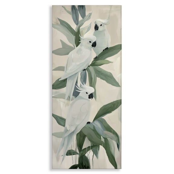 Stupell Industries Cocoatoo Roost Birds Canvas Wall Art design by Amanda Tsoukanelis, 24 x 10