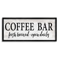 thumbnail image 1 of Stupell Industries Coffee Bar Open Sign Rustic Grain Pattern Graphic Art Black Framed Art Print Wall Art, Design by Lettered and Lined, 1 of 8