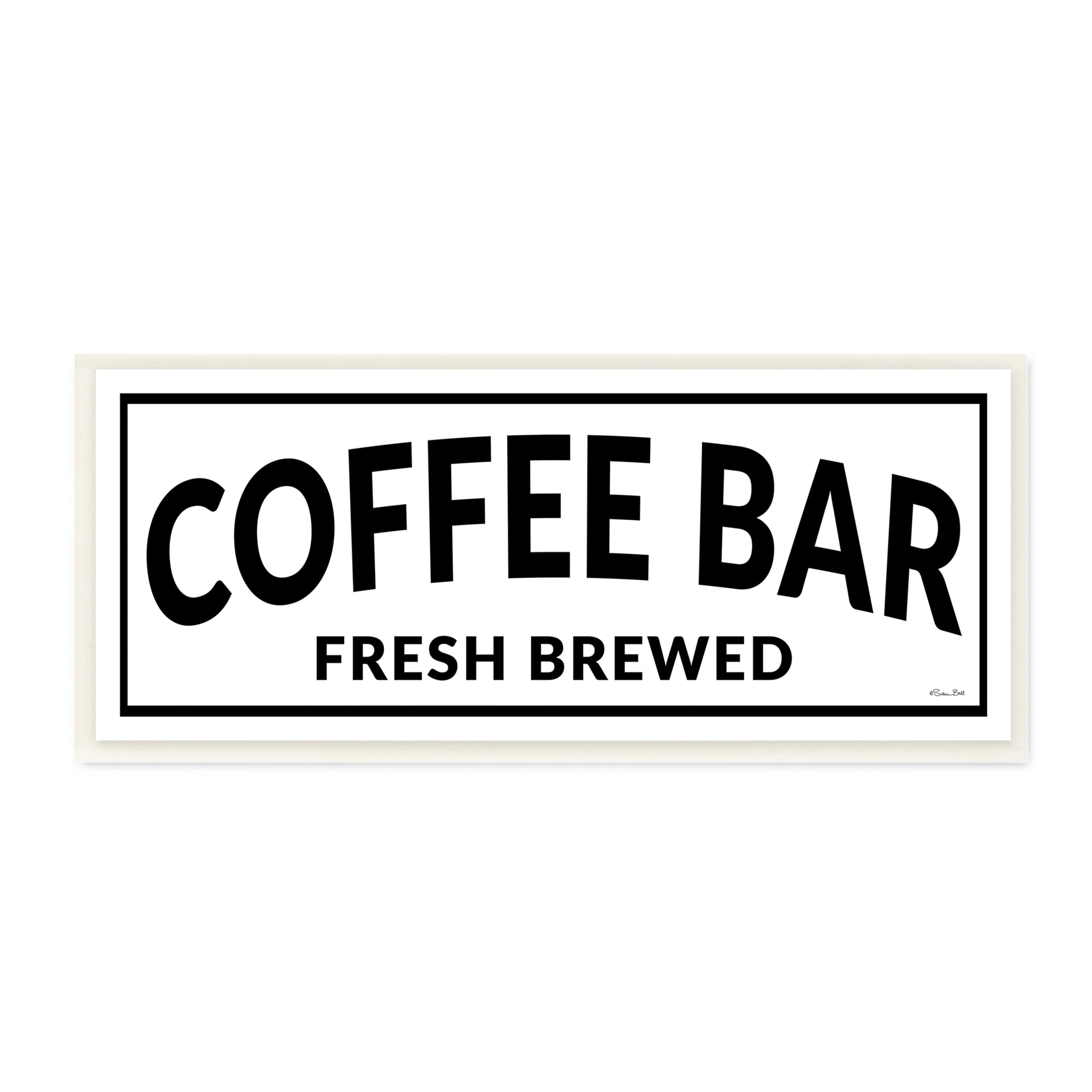 Stupell Industries Coffee Bar Typography Minimal Style Cafe Sign , 17 x 7, Design by Susan Ball
