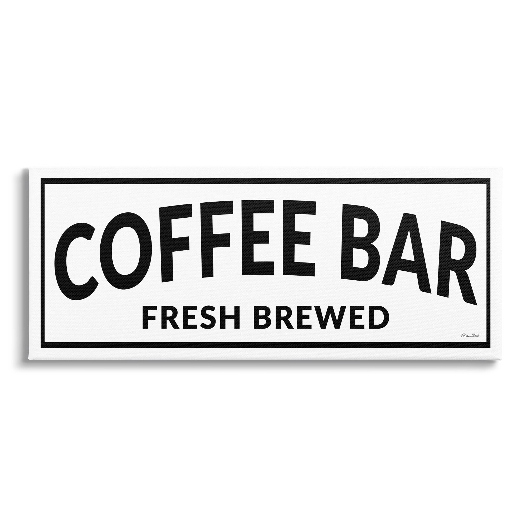 Stupell Industries Coffee Bar Typography Minimal Style Cafe Sign , 30 x 13, Design by Susan Ball