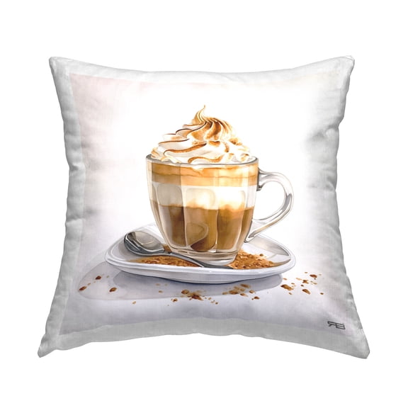Stupell Industries Coffee Dessert Mug Decorative Printed Throw Pillow Design by RB