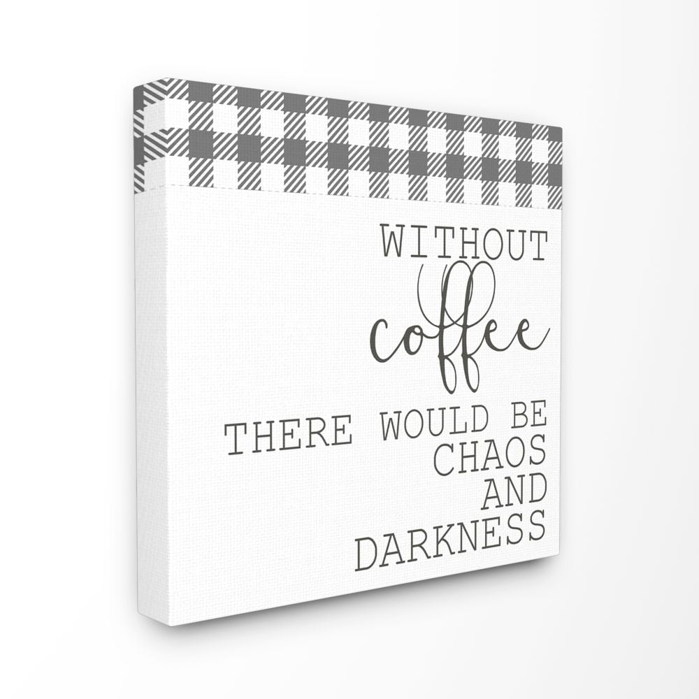 Stupell Industries Coffee Funny Word Kitchen Dining Room Grey Design Canvas Wall Art by Kimberly Allen