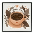 thumbnail image 1 of Stupell Industries Coffee Is Hug in Mug Food & Beverage Painting Black Framed Art Print Wall Art, 12 x 12, 1 of 2