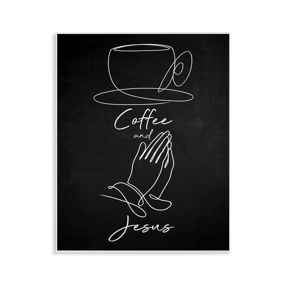 Stupell Industries Coffee & Jesus Prayer Food & Beverage Painting Unframed Art Print Wall Art, 11 x 14