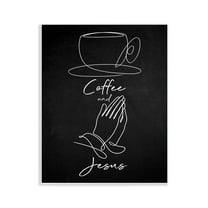 Stupell Industries Coffee & Jesus Prayer Food & Beverage Painting Unframed Art Print Wall Art, 11 x 14