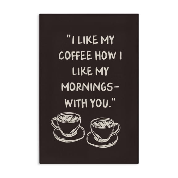 Stupell Industries Coffee Like Morning With You Canvas Wall Art design by JJ Design House LLC, 24 x 16