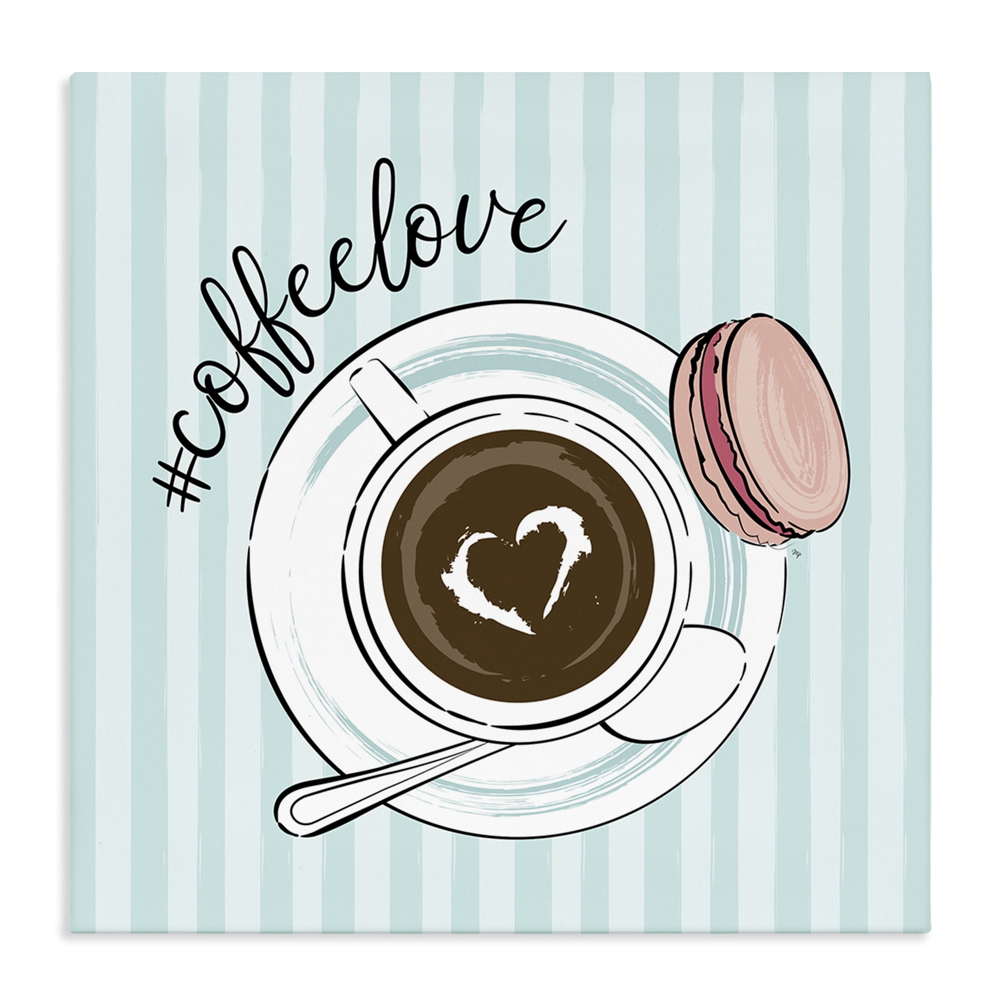 Stupell Industries Coffee Love Hashtag Canvas Wall Art, design by Martina Pavlova
