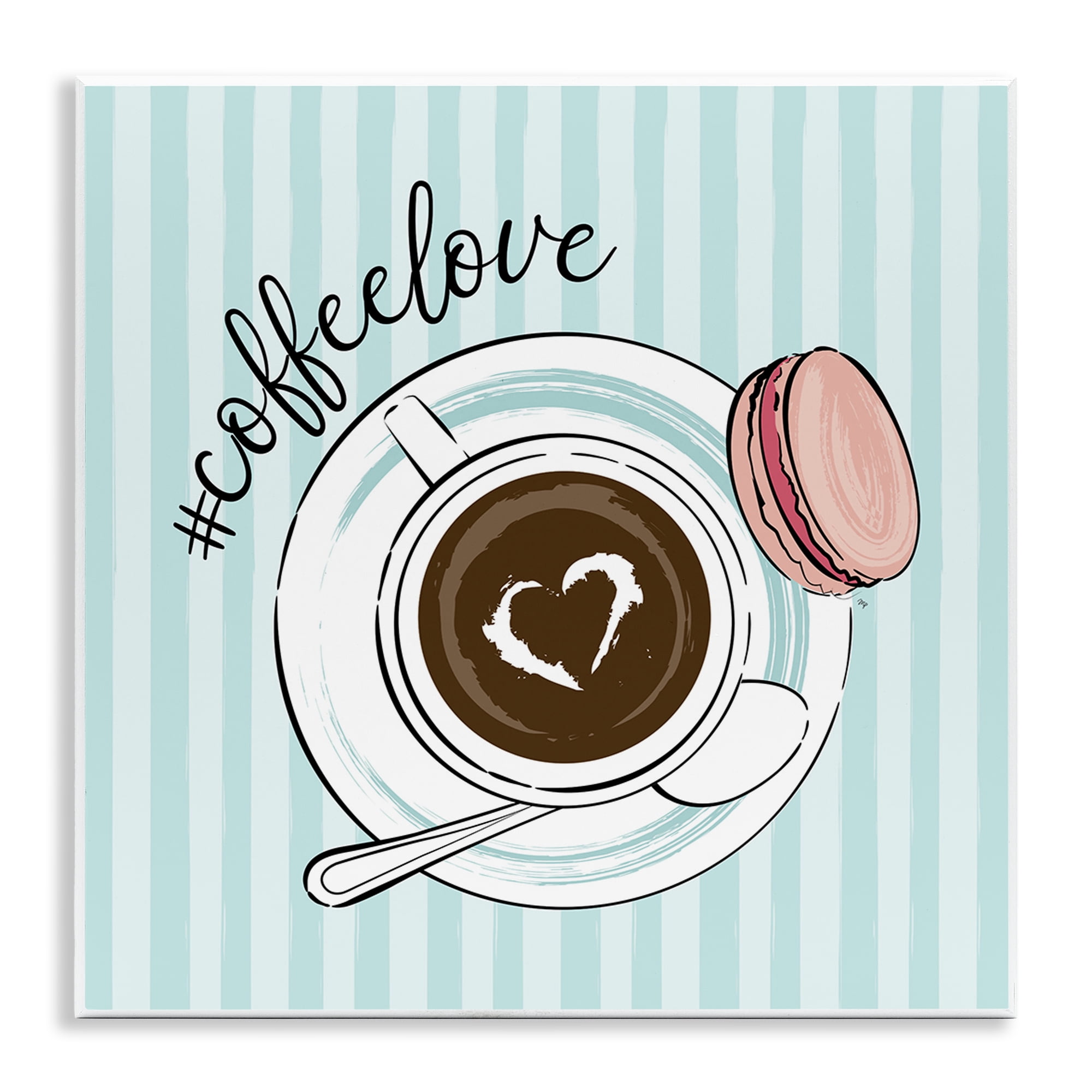 Stupell Industries Coffee Love Hashtag Wall Plaque Art, design by Martina Pavlova
