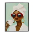 thumbnail image 1 of Stupell Industries Eclectic Coffee Lover in Red Sunglasses Black Framed Giclee Art, 11 x 14, by The Prints Vibe, 1 of 8