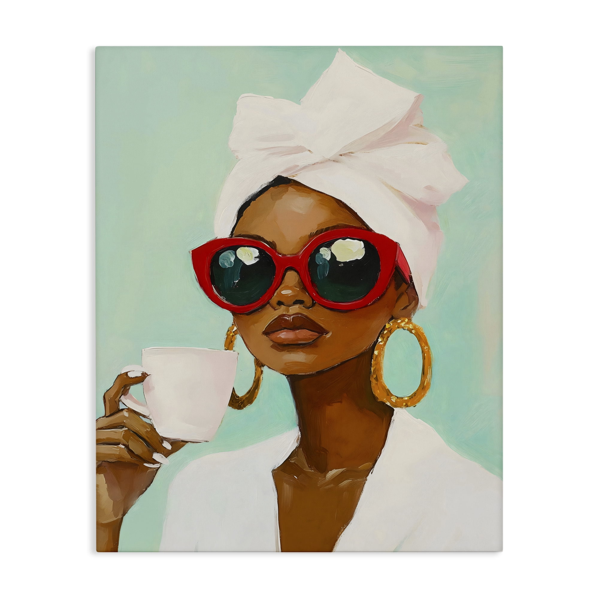 Stupell Industries Coffee Lover in Red Sunglasses Canvas Wall Art, design by The Prints Vibe