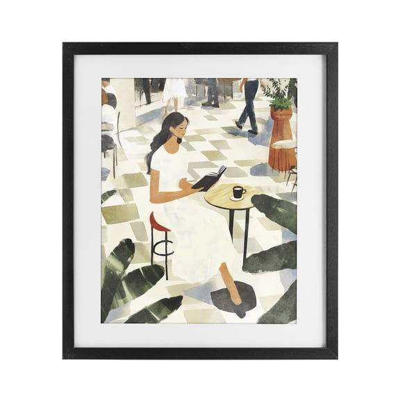 Stupell Industries Coffee & Pages in Cafe Black Framed Print Under Glass, design by Svetlana Aleynikova