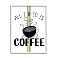 thumbnail image 1 of Stupell Industries Coffee Phrase with Bistro Stripe Food & Beverage Painting White Framed Art Print Wall Art, 24 x 30, 1 of 9