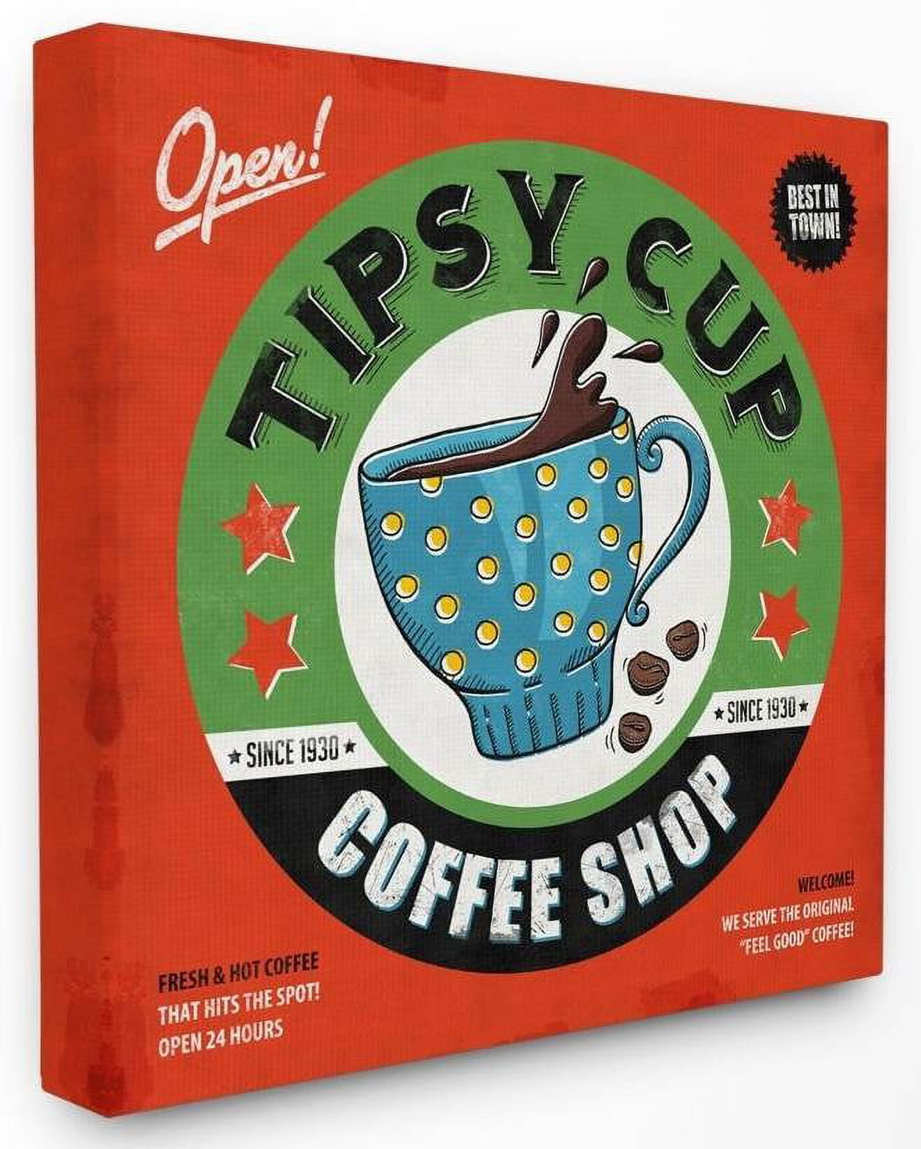 Stupell Industries Coffee Shop Vintage Comic Book Design Canvas Wall Art by Ester Kay