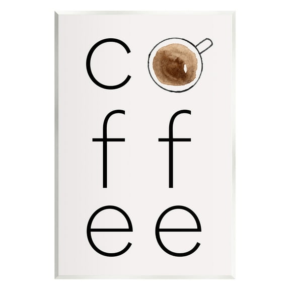 Stupell Industries Coffee Text & Mug Food & Beverage Painting Unframed Art Print Wall Art, 10 x 15