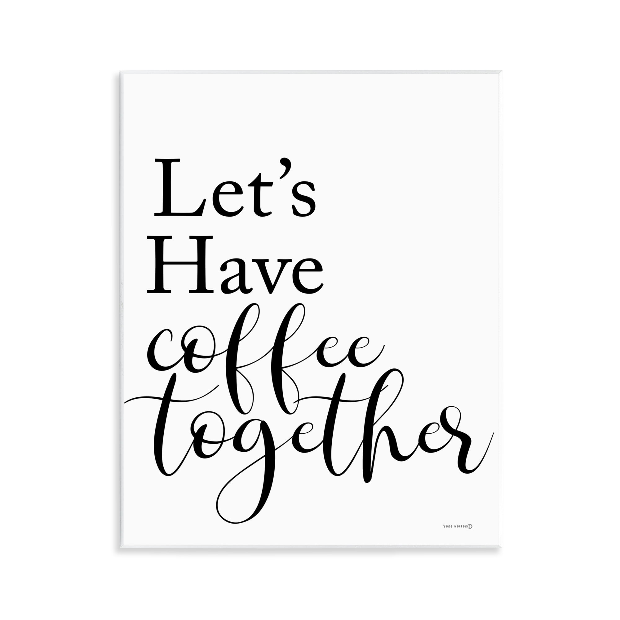 Stupell Industries Coffee Together Phrase Text & Numbers Painting Unframed Art Print Wall Art, 11 x 14