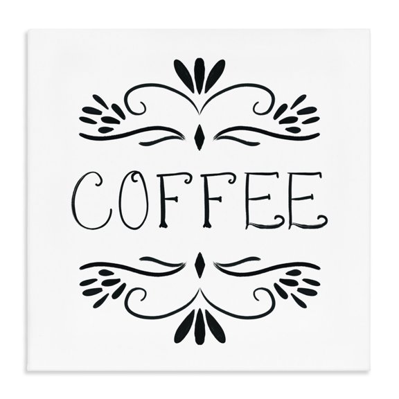 Stupell Industries Coffee with Floral Emblems Canvas Wall Art, design by Lucille Price