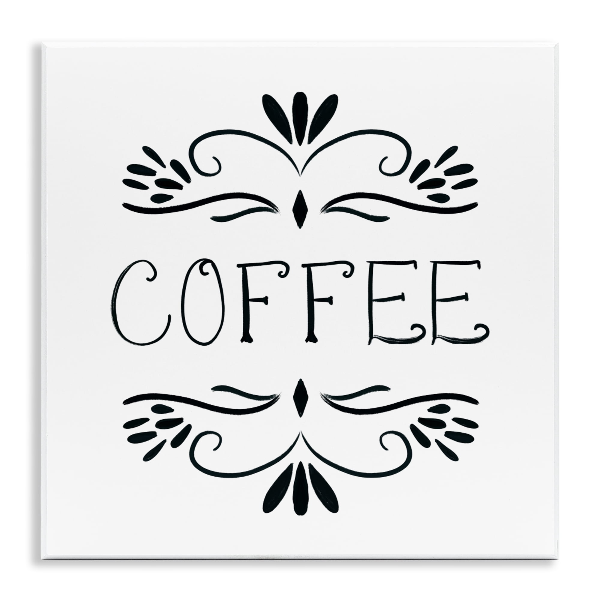 Stupell Industries Coffee with Floral Emblems Wall Plaque Art, design by Lucille Price