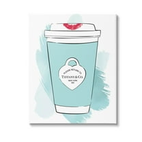 Stupell Industries Coffee with Lipstick Food & Beverage Painting Gallery Wrapped Canvas Art Print Wall Art, 16 x 20