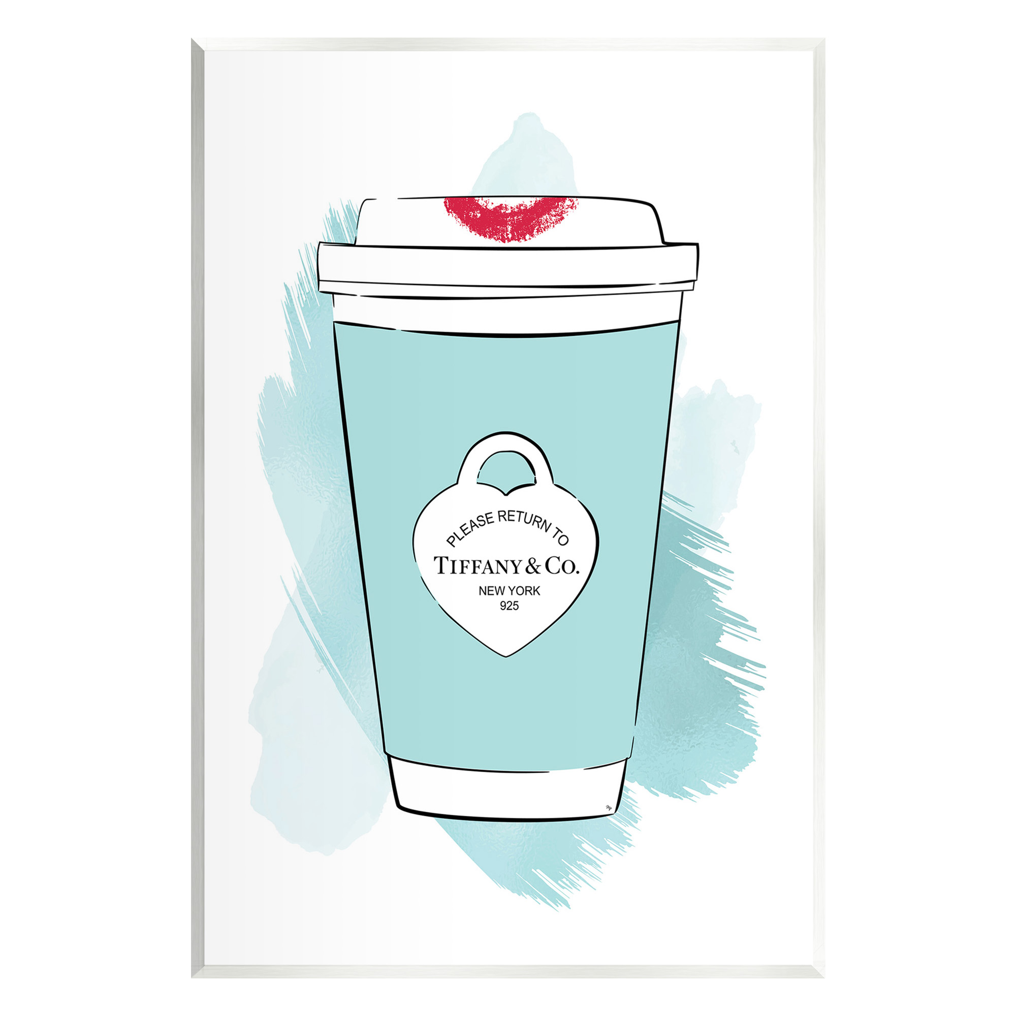 Stupell Industries Coffee with Lipstick Food & Beverage Painting Unframed Art Print Wall Art, 13 x 19
