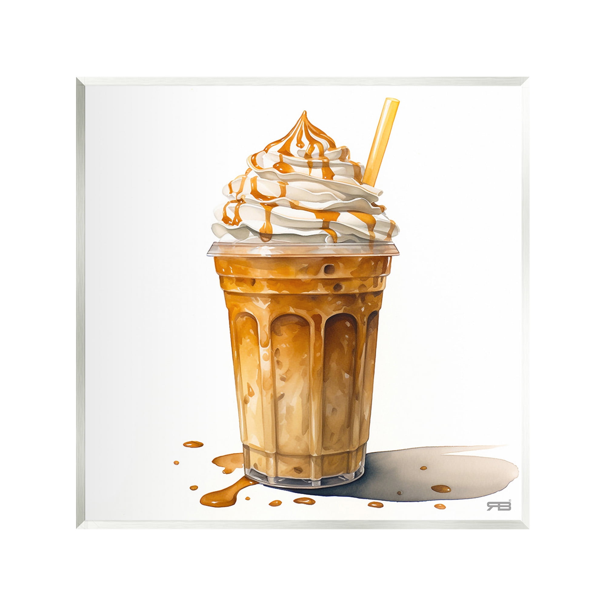 Stupell Industries Coffee with Whipped Cream Food & Beverage Painting Unframed Art Print Wall Art, 12 x 12